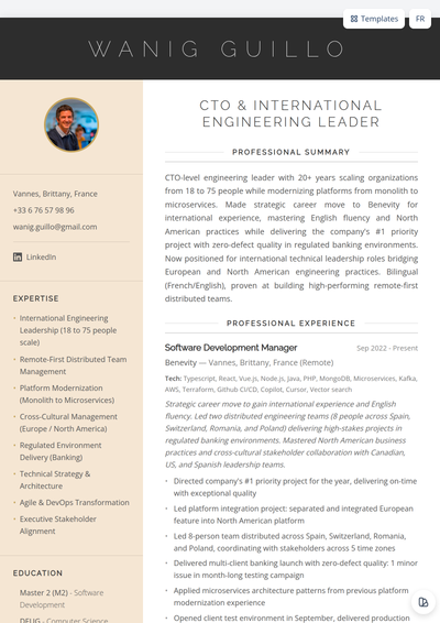 Two Column template preview